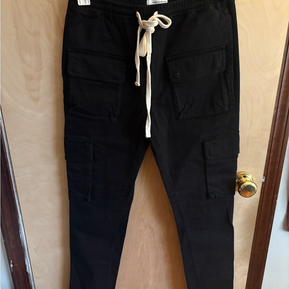 Urban Outfitters Black Cargo Pants with Drawstring